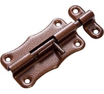 Фигурный шпингалет ООО Комус УЗК Домарт ШФ-80 накладной, ригель 7 мм, сталь, медь антик 1685135