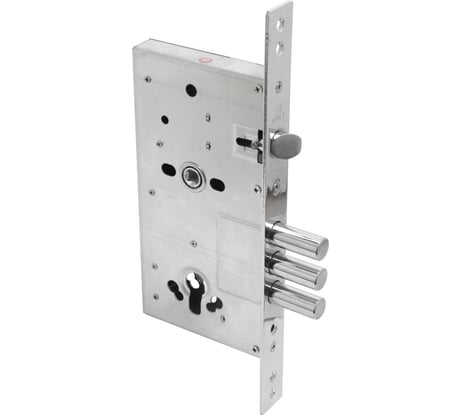 Корпус замка для металлических дверей БУЛАТ ЗВ4-3(16).60.85.08 хром, без ручек, без ц/механизма 14936