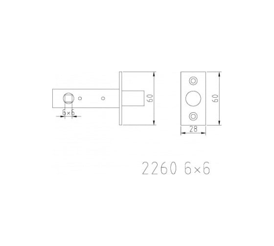 Задвижка PALIDORE 2260/6 6 pc (хром) 98761253