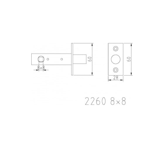 Задвижка PALIDORE 2260/8 8 pc (хром) 98761254