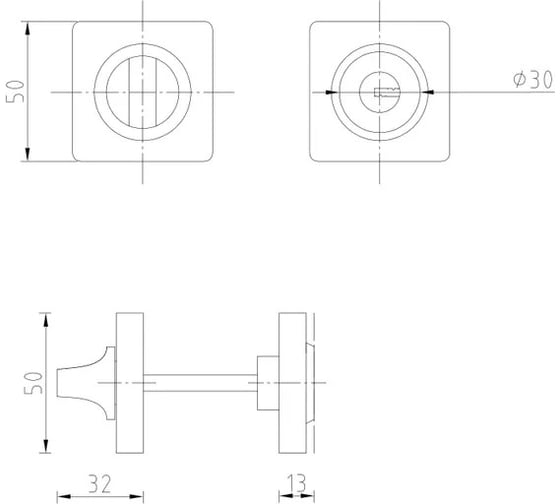 Завертка с ключом PALIDORE lock ols (r) bh key, черный никель 98761362