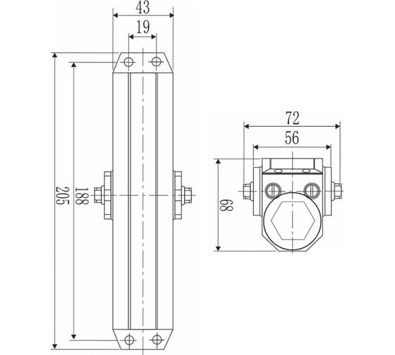Дверной доводчик DORF economy l-8224 110 кг, серебро, 1 к - 1 шт. eco L8224_silver_eco