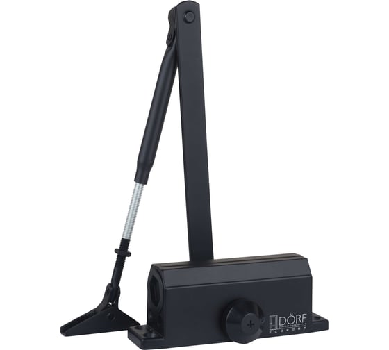 Дверной доводчик DORF economy l-8222 45 кг, черный, 1 к - 1 шт. eco L8222_black_eco