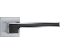 Дверные ручки Вантаж алюминиевые, матовый хром/черный V91L-2/BL SL