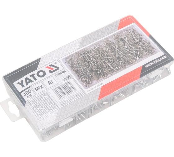 Набор алюминиевых заклепок YATO 400 шт. YT-36420