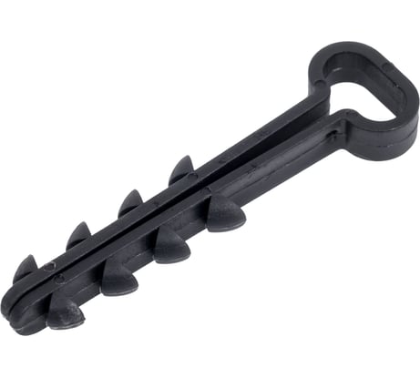 Дюбель-хомут для плоского кабеля Промрукав 5-10 мм, черный, 100 шт. PR08.6956