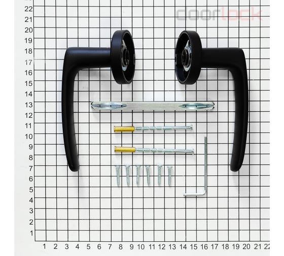 Ручка Doorlock dl Звездная линия rigel m027 black matt черная матовая, a=35-55 мм 73750