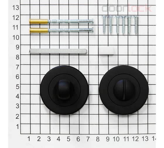 Поворотная кнопка Doorlock dl m08/y black matt черная матовая, a=35-42 мм, шток 5/8 мм 73780