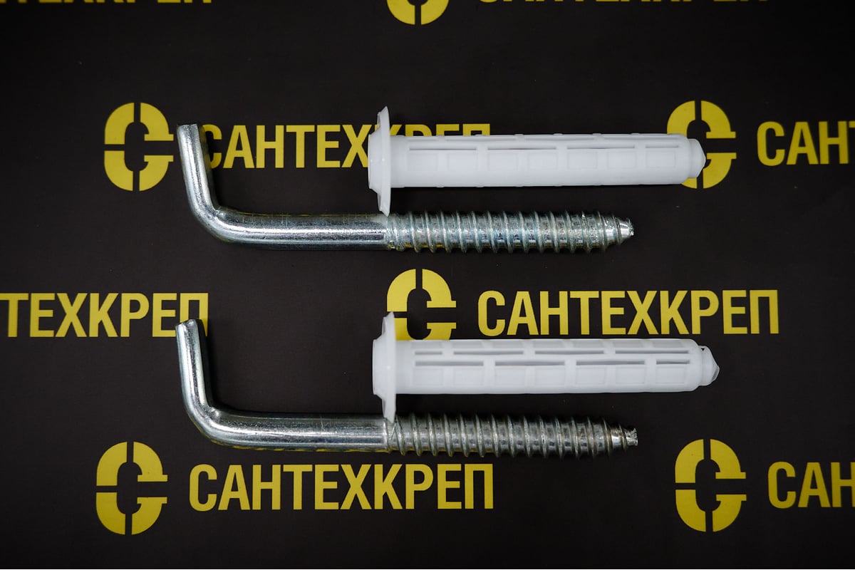 Крепеж водонагревателя Сантехкреп (костыль 10х100 с дюбелем, комплект 2 ...
