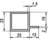 Квадратная труба с ребром АЛТЕРВИА 25x25 A252511X1500 6