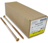 Шурупы Simpson Schmid StarDrive GPR 8.0x240/100 SK TX40 желтый цинк, потайной, 75 шт. 5834740802400070