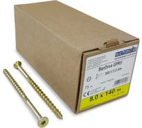 Шурупы Simpson Schmid StarDrive GPR 8.0x140/84 SK TX40 желтый цинк, потайной, 75 шт. 5834740801400070