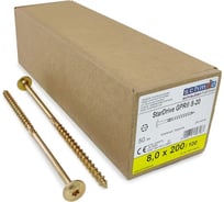 Шурупы Simpson Schmid StarDrive GPR 8.0x200/100 TK TX40 жёлтый цинк, тарелка, 50 шт. 5833740802000070