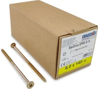 Шурупы Simpson Schmid StarDrive GPR 6.0x140/64 TK TX30 жёлтый цинк, тарелка, 100 шт. 5833740601400001