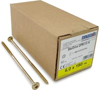 Шурупы Simpson Schmid StarDrive GPR 6.0x180/64 TK TX30 жёлтый цинк, тарелка, 50 шт. 5833740601800001