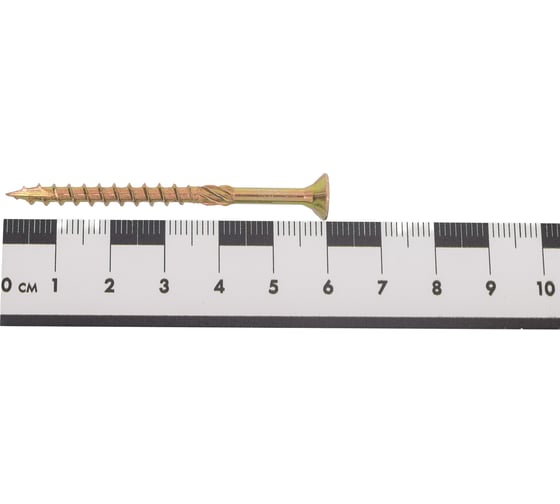 Конструкционный саморез КРЕП-КОМП потайной Torx, желтый цинк, 4.5x60 мм, 200 шт. скт4560
