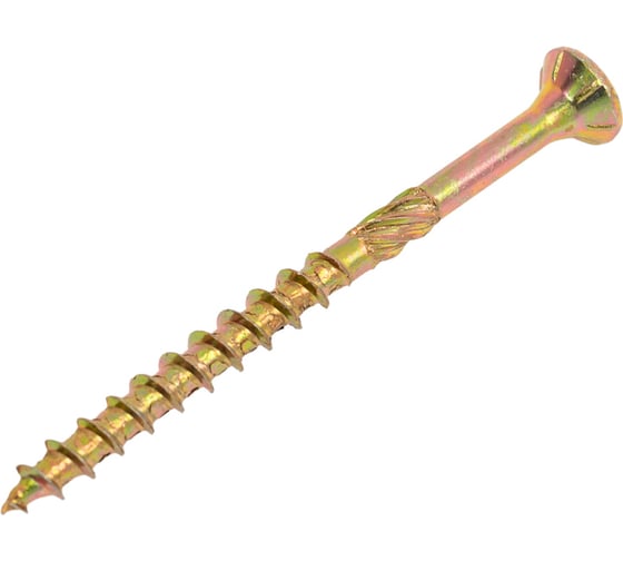 Конструкционный саморез КРЕП-КОМП потайной Torx, желтый цинк, 3.5x45 мм, 500 шт. скт3545 1