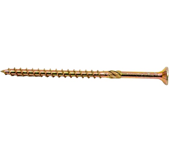 Конструкционный саморез КРЕП-КОМП потайной Torx, желтый цинк, 4.5x80 мм, 200 шт. скт4580 1