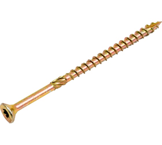 Конструкционный саморез КРЕП-КОМП потайной Torx, желтый цинк, 4.5x80 мм, 200 шт. скт4580