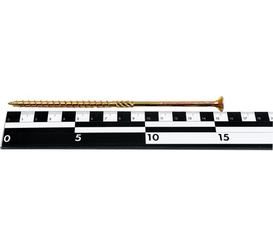 Конструкционный саморез КРЕП-КОМП потайной Torx, желтый цинк, 6.0x160 мм, 100 шт. скт6160