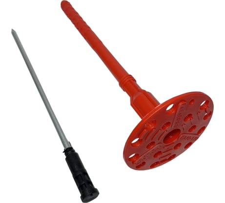 Дюбель тарельчатый для теплоизоляции FasadPro гвоздь сталь, с термоголовкой, грибок, 10x170 мм, 250 шт. в коробке 150487