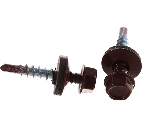 Кровельный саморез ГОСКРЕП 4.8х28 RAL 3005 винно-красный, 300 шт. 2-0016540