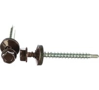 Кровельный саморез ГОСКРЕП 4.8х51 RAL 8017 коричневый шоколад, 40 шт., пл.конт 280 мл 2-0017650