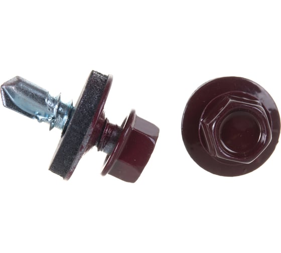 Кровельный саморез ГОСКРЕП 5.5х19 RAL 3005 красное вино, 300 шт., б.пл.конт. 1000 мл 2-0017030
