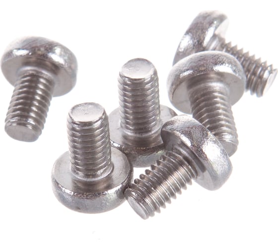 Винт Tech-Krep DIN7985 6X10 ЦИЛ.ГОЛ. КРЕСТ нерж.ст. A2, 6 шт. 141723 1