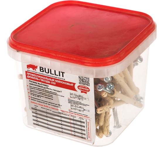 Дюбель-гвоздь Bullit DSI LK цилиндр, 6x80 70 шт 14-0013430