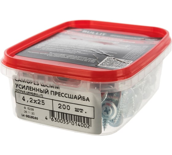 Усиленный саморез BULLIT ПШ 4.2x25 200 шт. 14-0019160