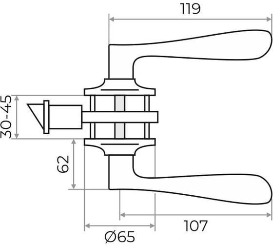 Защелка Marlok ЗВ2-03 фиксатор, никель 027698