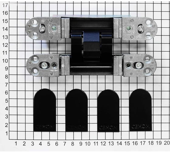 Скрытая петля Cemom Moatti cemom estetic 100/a 3d 9005 черная, регулируемая, вес полотна 100 кг, 28x160 мм 51531