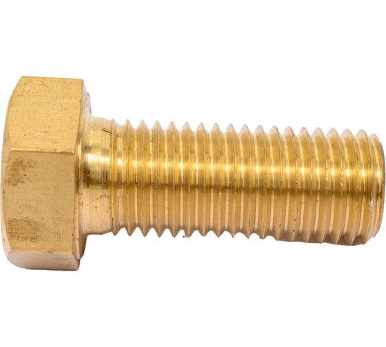Болт ЦКИ DIN 933, М16x40 мм, латунь, SW 24, 5 шт. 33687