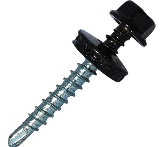 Саморез КРЕП-КОМП кровельный 4,8x29 RAL9005, чёрный Kn KENNER (300шт) ск299005ф 1