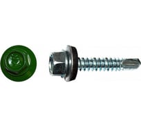 Саморез КРЕП-КОМП кровельный 5,5x25 RAL6002, зелёный К (3000шт) ск55256002к