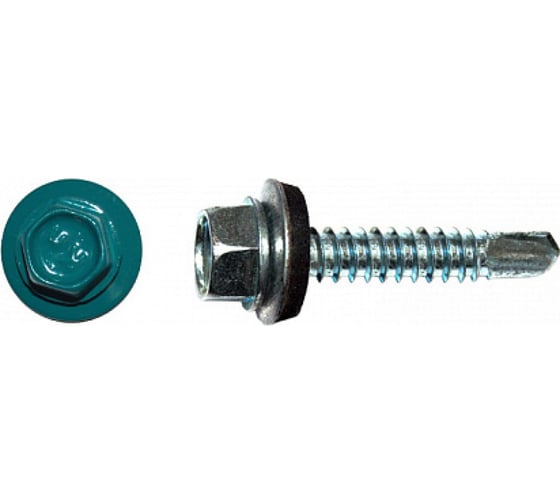 Саморез КРЕП-КОМП кровельный 5,5x25 RAL5021, синяя вода К (250шт) ск55255021кф 1