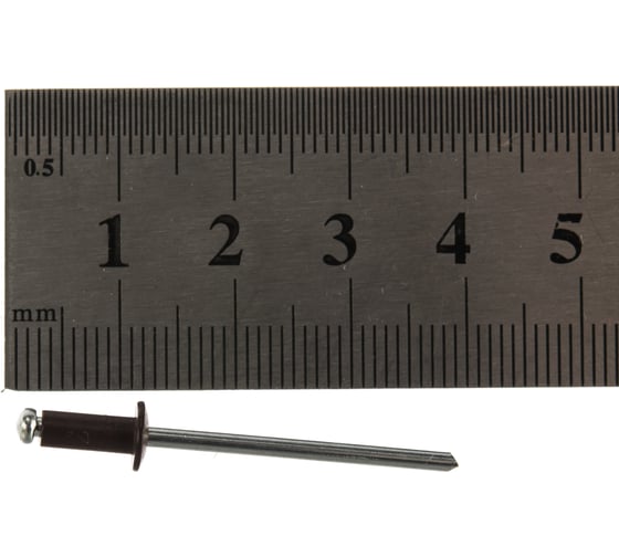 Заклепки вытяжные алюминиевые (50 шт; 3.2х8 мм; коричневые RAL 8017) КОБАЛЬТ 911-017