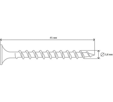 Усиленный саморез Tech-Krep PRO СГД 3,8х45 80 шт - пакет 146438