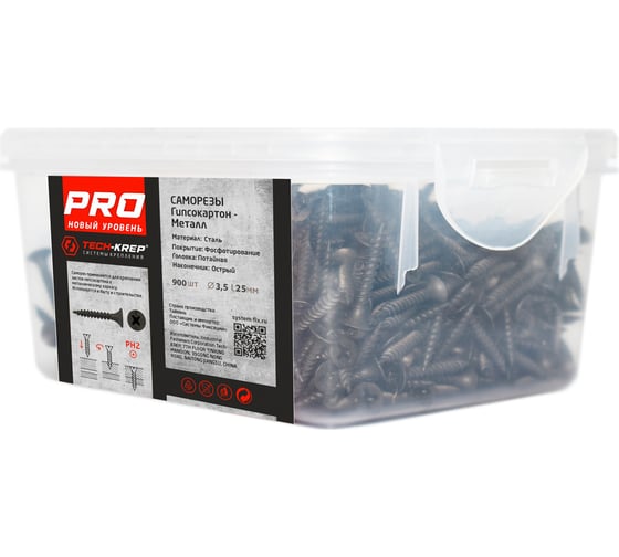 Усиленный саморез Tech-Krep PRO СГМ 3,5х25 900 шт. 146467
