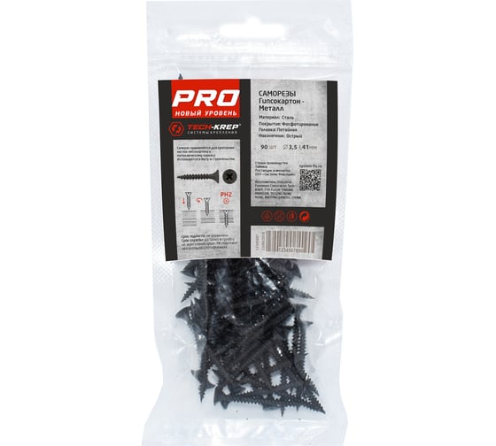 Усиленный саморез Tech-Krep PRO СГМ 3,5х41 90 шт. 146478