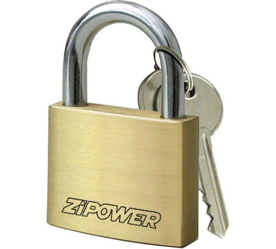 Навесной латунный замок Zipower 50 х 10 х 30 мм PM4243