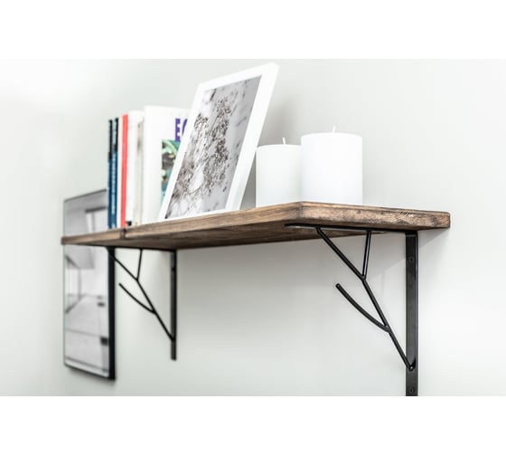 Полкодержатель GTV TREE 17x20 см, черный матовый PP-TREE-20M