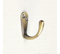 Мебельный крючок ТУНДРА KM1003АВ, однорожковый, цвет бронза 1866153