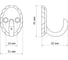 Мебельный крючок ТУНДРА однорожковый, цвет медь 9145388 4