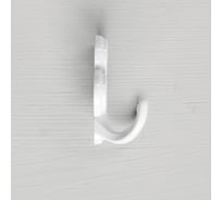 Крючок-вешалка ТУНДРА №41, полимер белый 7697152