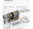 Цилиндровый механизм ABUS D12R491-27 ключ/шток 55-30 (85 мм) NI (5 key) 00032191 4