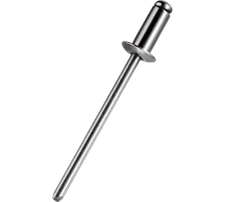 Вытяжная заклепка Мир крепежа DIN 7337, стандартный борт, 4x16 мм, А2, 50 шт. ЦБ-00093123