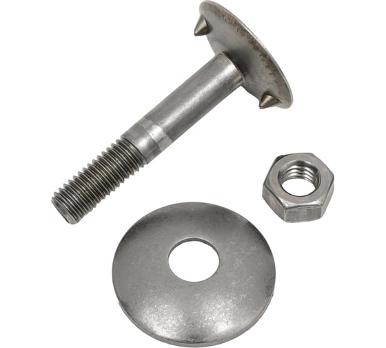 Болт ЦКИ DIN 15237 М8x50, с гайкой и шайбой, норийный, 3.6, Б/П, 10 шт. 47809