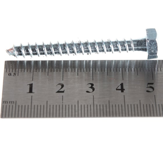 Шуруп Саморезик 6х50 шестигр, оцинк. DIN 571 170шт DIN571-6/50-170